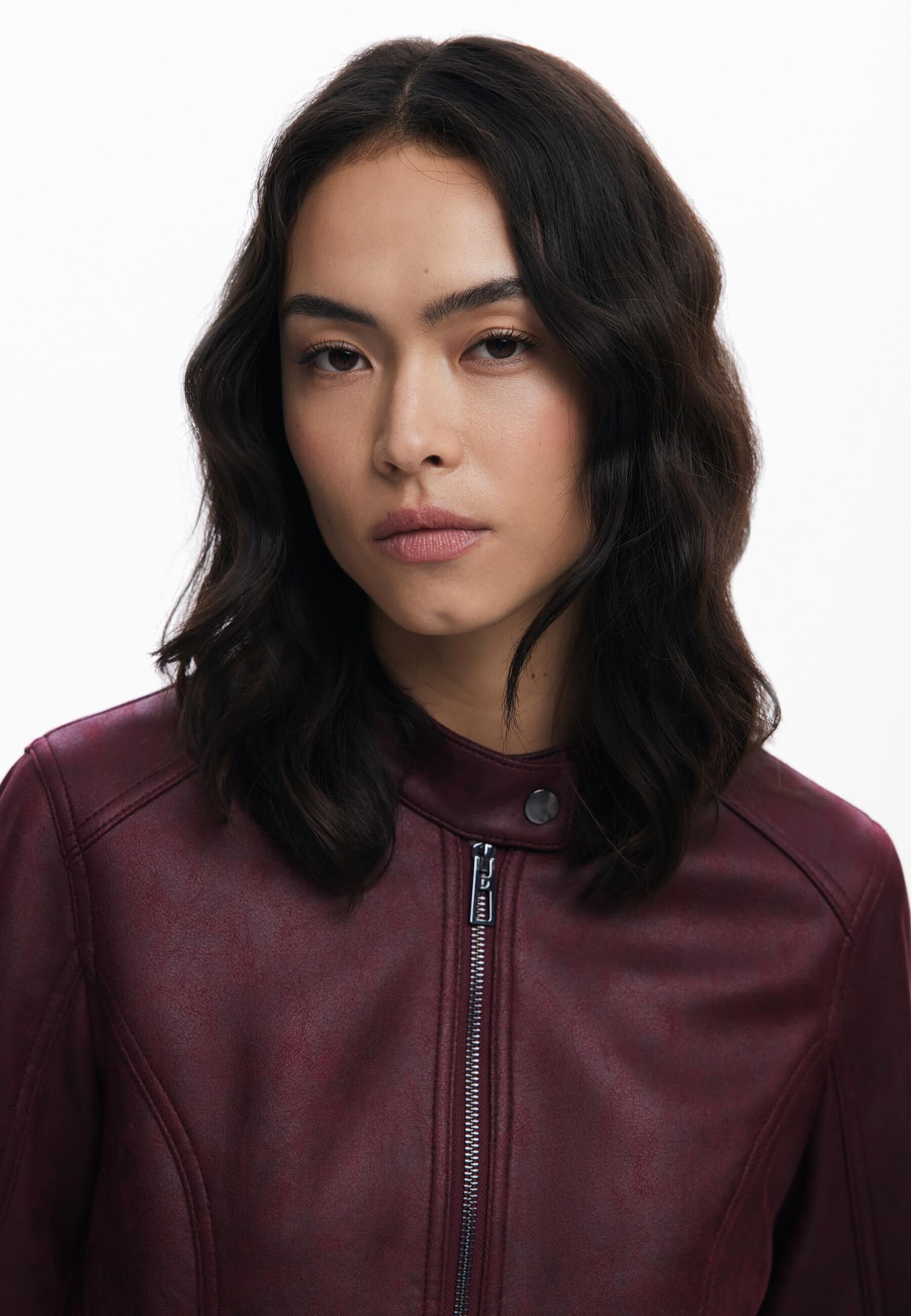 Desigual CHAQ - Giacca in similpelle - bordeaux