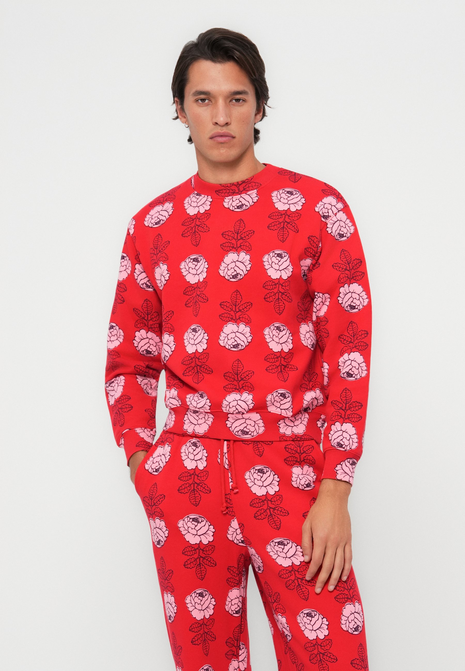 Marimekko LEIOT VIHKIRUUSU UNISEX - Moletom - vermelho/rosa claro/roxo escuro
