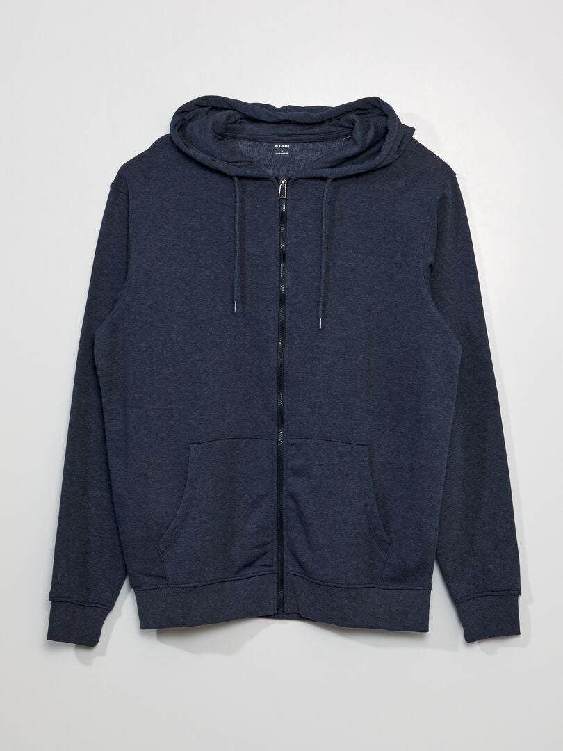 Bluza z kapturem rozpinana + 190 cm - NIEBIESKA