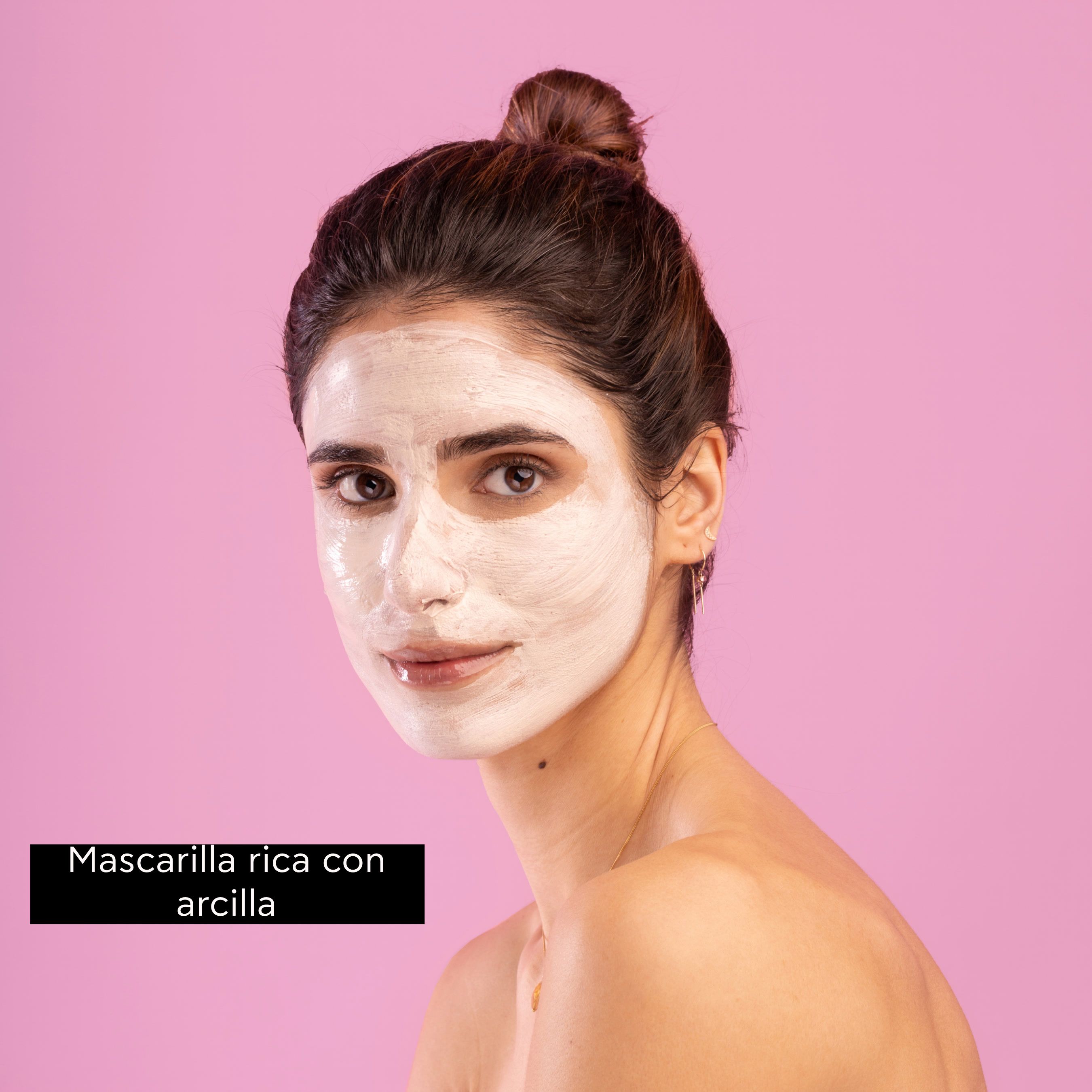 „Express Beauty“ rausvo molio veido kaukė Veido kosmetika iš vaistinės