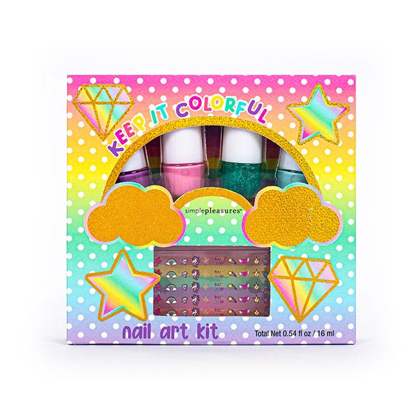 Σετ 5 διακοσμητικών νυχιών + αυτοκόλλητα Magic Unicorn | 1 τεμάχιο
