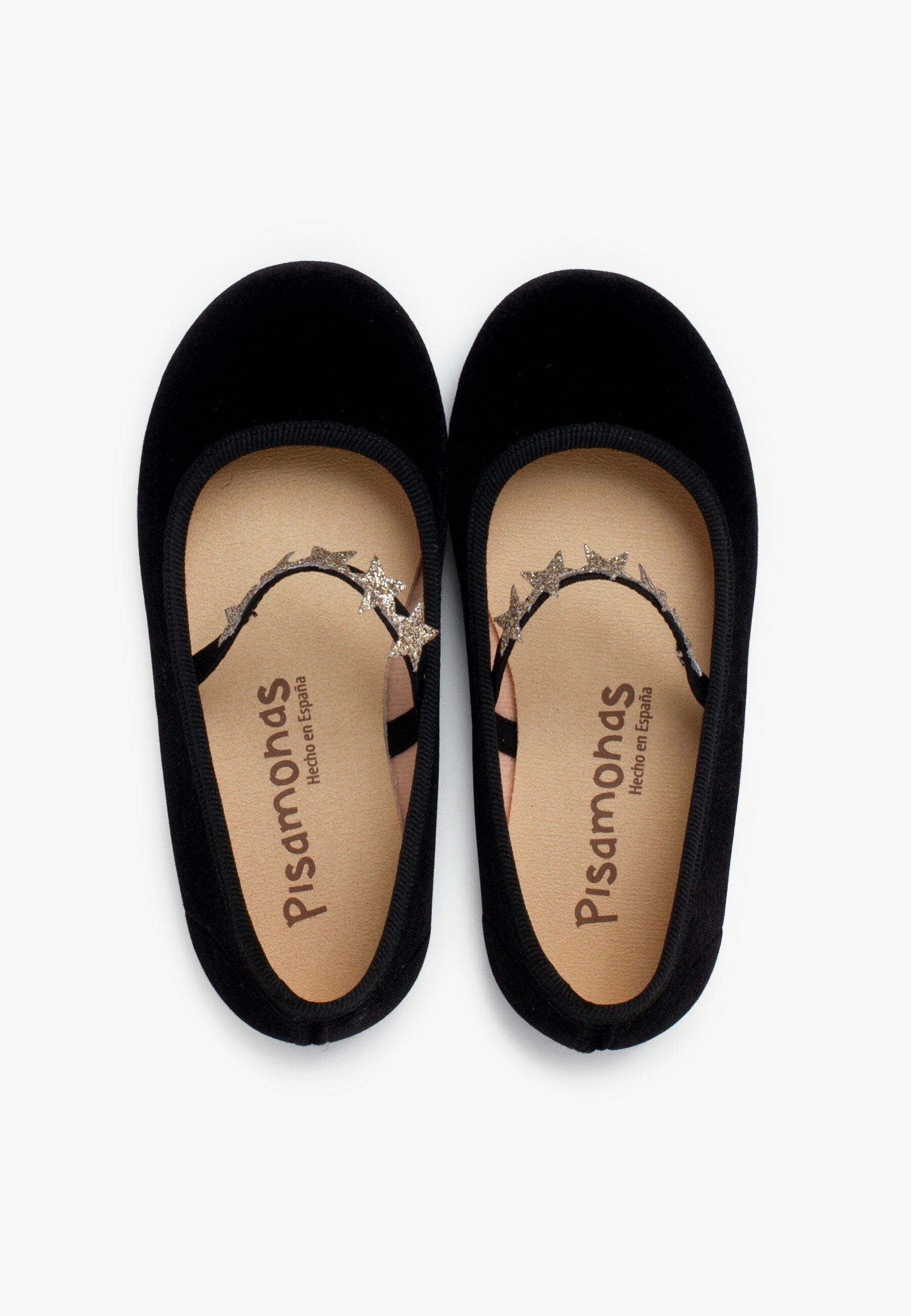 Pisamonas Mary Janes à étoiles élastiques - Chaussures bébé - noires