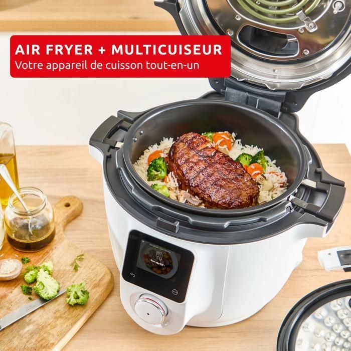 Moulinex Cookeo Infinity, freidora de aire + olla a presión, sin cuchilla mezcladora, 16 programas