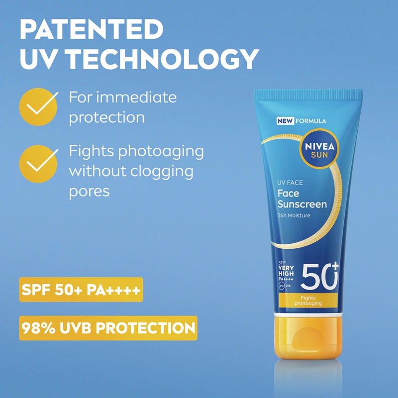 NIVEA SUN UV FACE крема за сунчање за лице SPF 50+