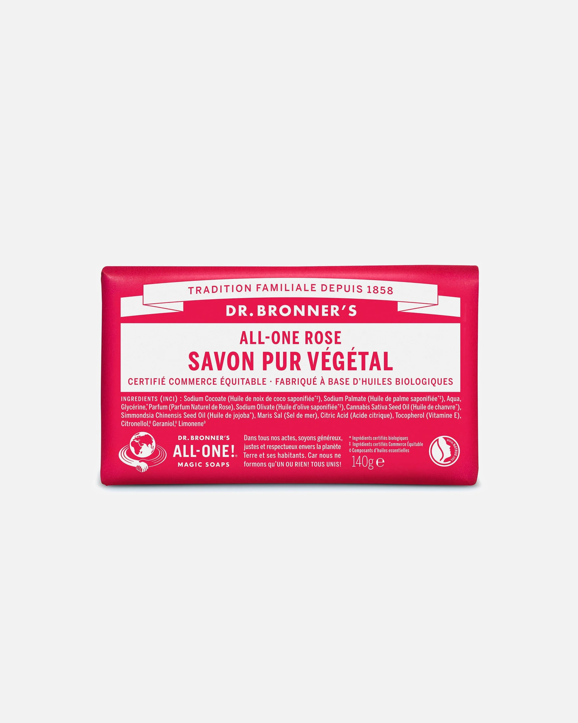 Dr. Bronner's Savon solide Rose