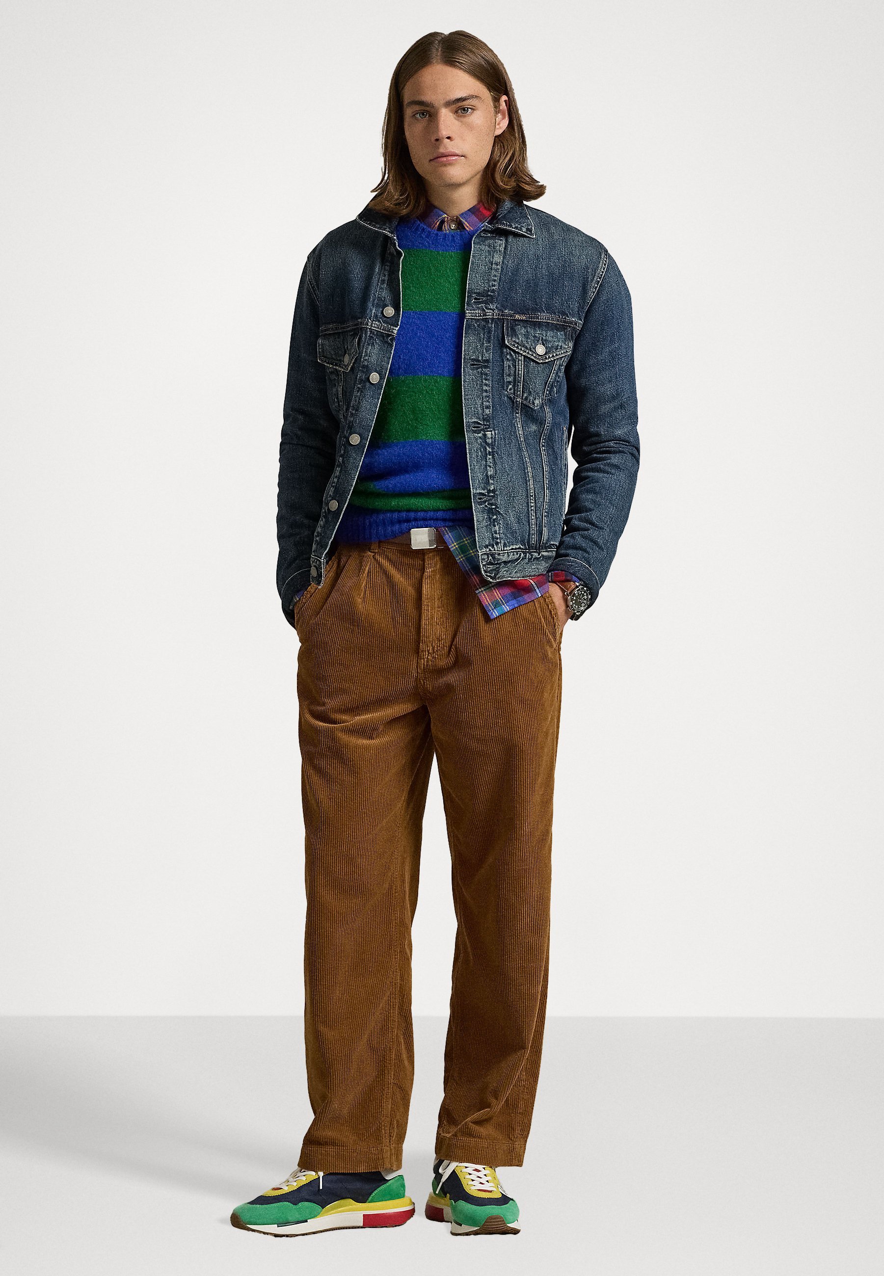 Pantalon facile en velours côtelé Polo Ralph Lauren POLO PREPSTER - Couleur fauve