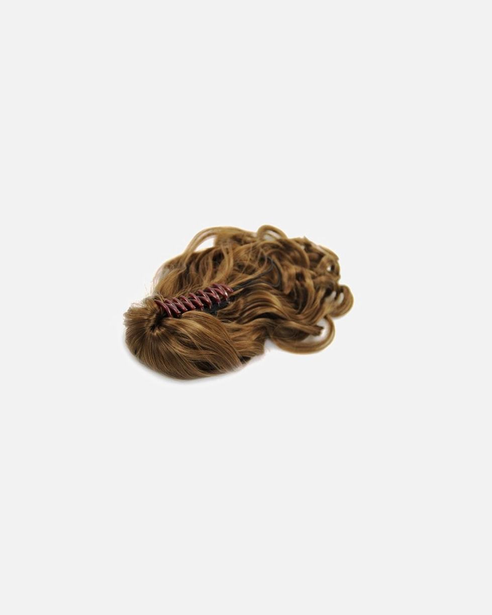 Fashiongirl ekstenzije za kosu s repom M/ CLASP #6 Svijetlosmeđa - Kovrčava - 1 komad