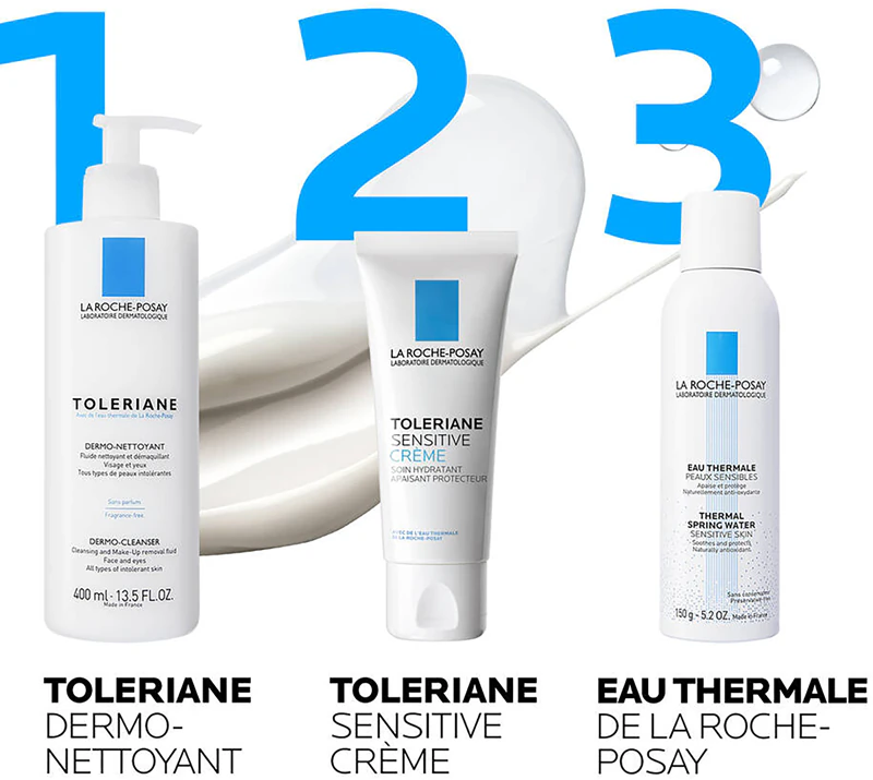 La Roche-Posay Toleriane Sensitive prebiotický hydratační krém, který snižuje přecitlivělost pokožky.
