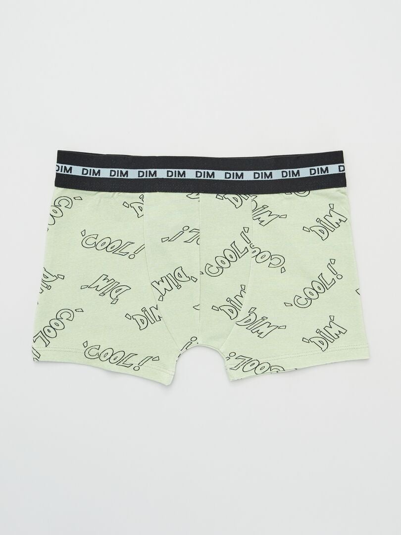 Conjunto de 3 cuecas boxer 'DIM' - VERDES