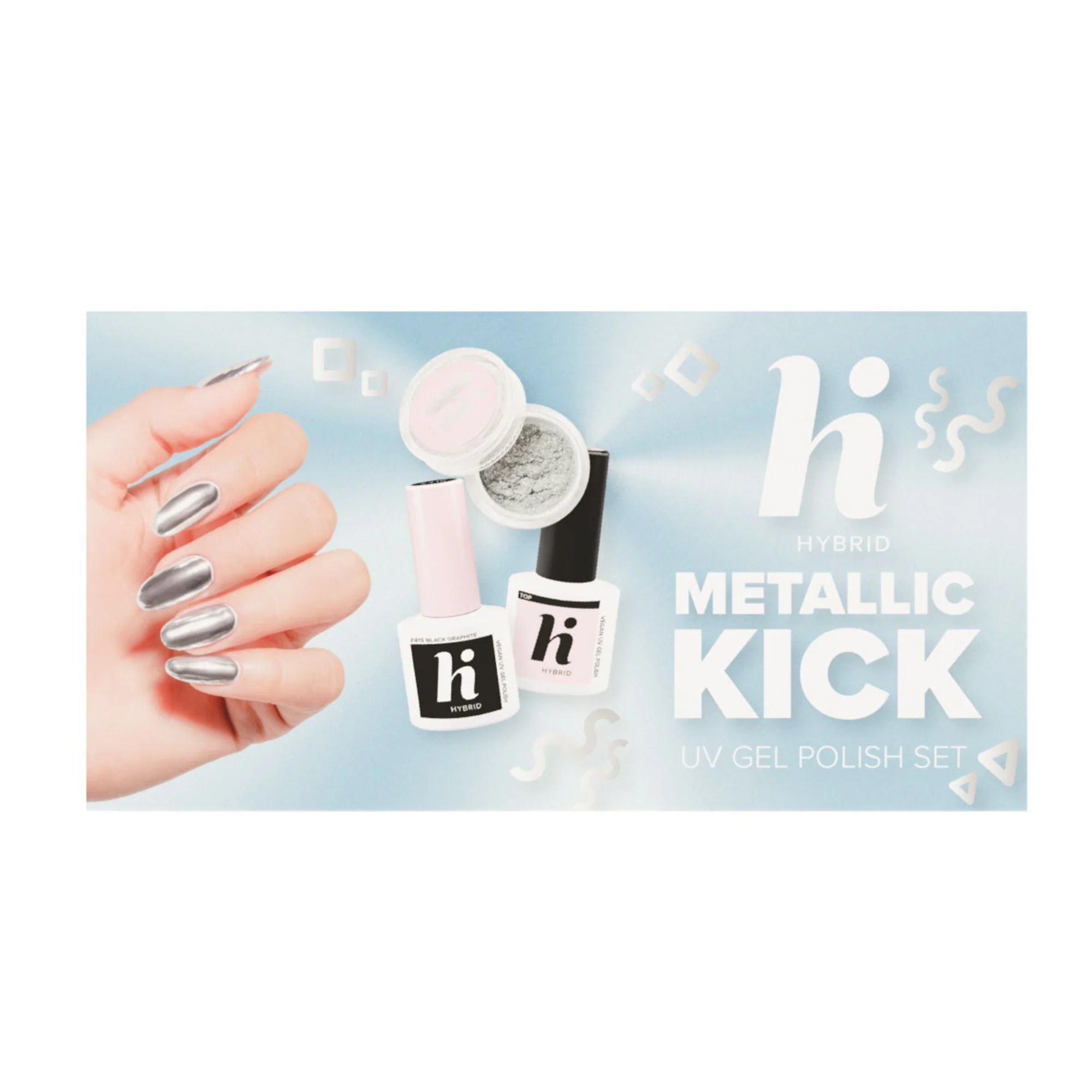 UV Gel Polish METALLIC KICK Set - Cofanetto Make Up