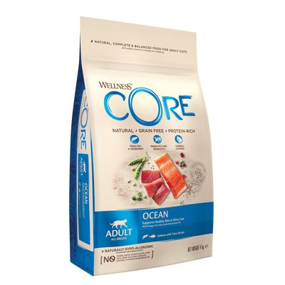 Wellness Core aikuisten merisuola kuiva kissanruoka