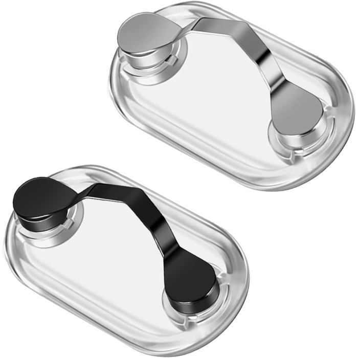 Juego de 2 soportes magnéticos de acero inoxidable para gafas, se adhieren a todo tipo de prendas de vestir.
