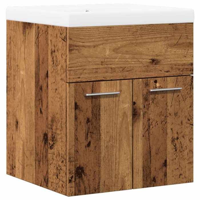 vidaXL 2-delige badkamermeubelset, samengesteld hout, 3328581