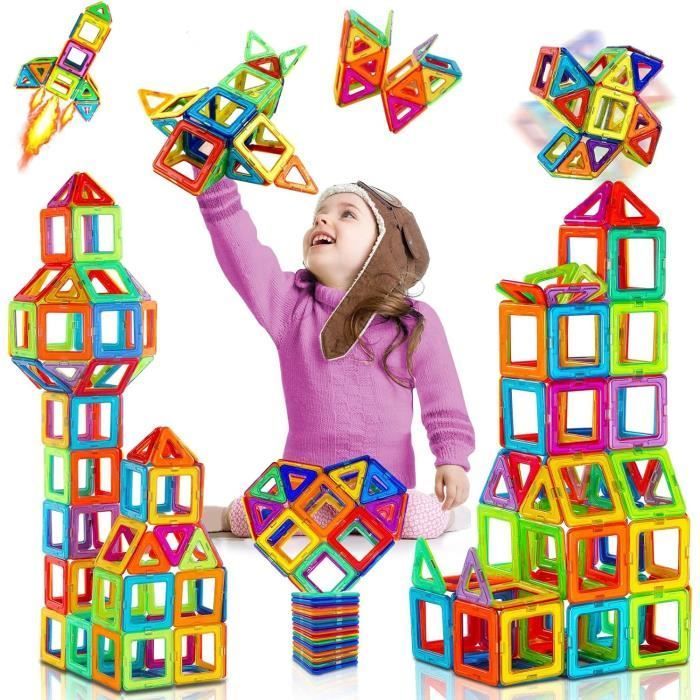 32PCS Toy Blocks Construction Set, GENOSSEN Magnetic Construction Set for Children 3 4 5 6 Years Old Boys and Girls Birthday Gifts