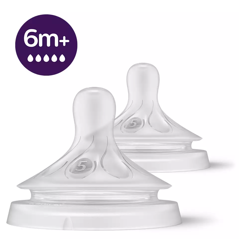 „Avent“ čiulptukas „Natural Response“, itin greitos tėkmės, 5 žindukai