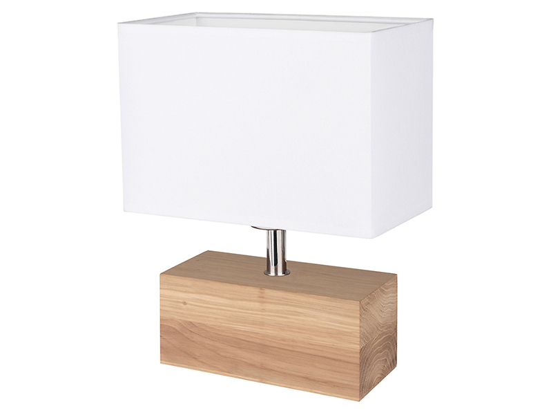 Lampa stołowa Theo drewniana brązowa