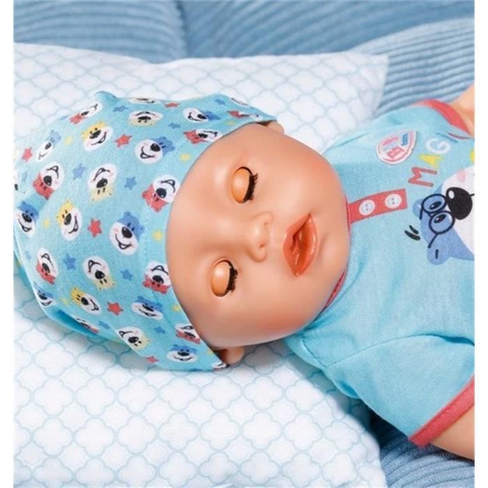 BABY BORN - Magic Boy - Poupée bébé garçon avec 11 accessoires - Mange, dort, pleure et utilise le pot - 43cm - dès 3 ans