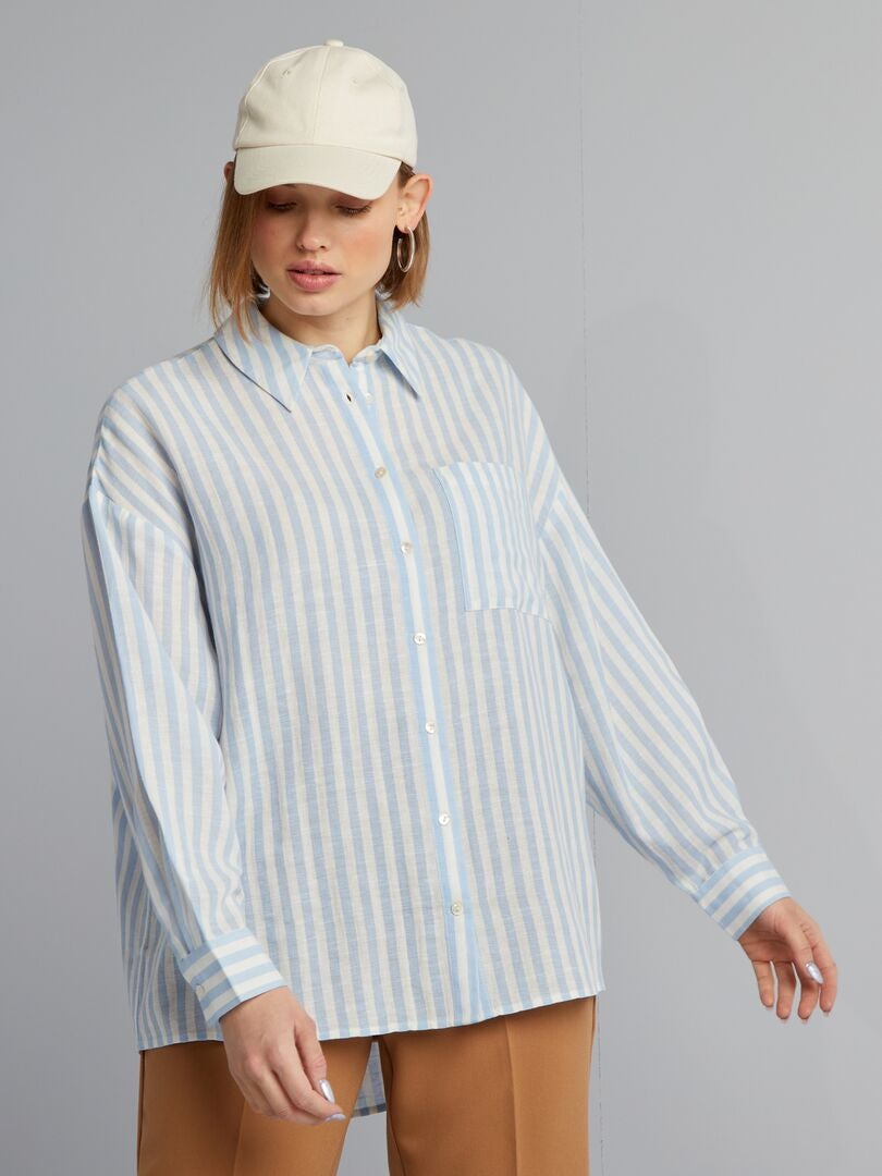 Camisa a rayas - AZUL
