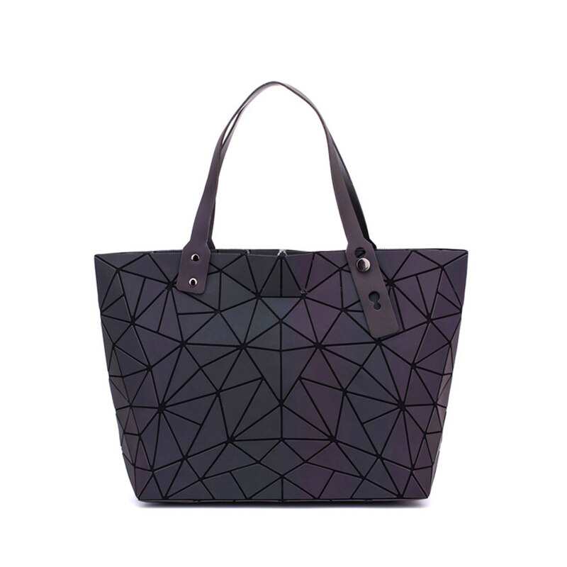 Borse piccole luminose alla moda da donna, borse a tracolla geometriche, tote bag, borsa a mano pieghevole casual, pochette, borsa a tracolla, ologramma, bolso