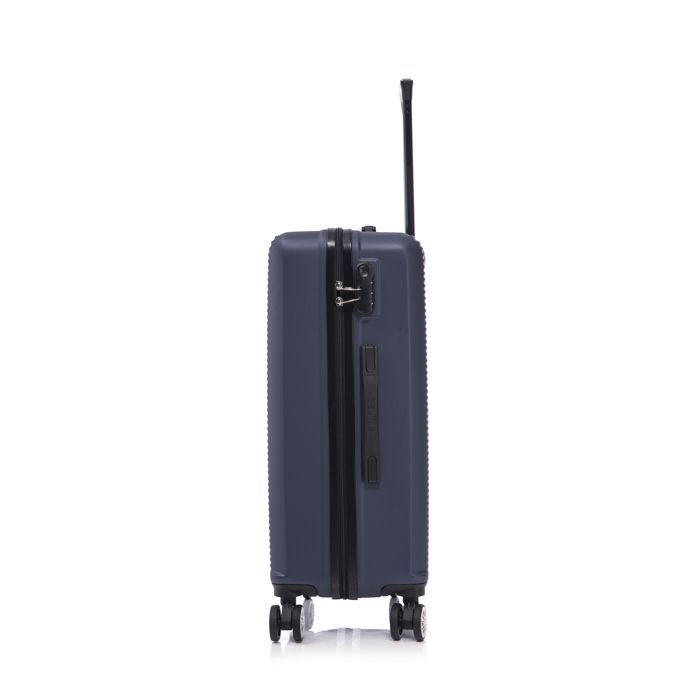 Valigia da cabina 55x35x25cm | Valigia da weekend CELIMS | ABS | Lucchetto | 4 ruote a 360° | Blu navy
