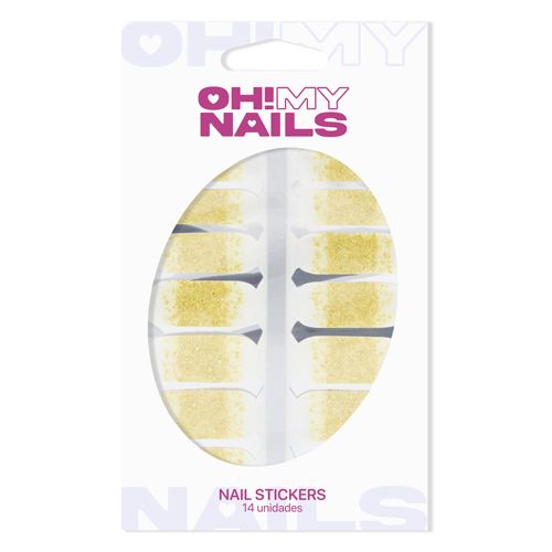 Oh My Nails naljepnice sa zlatnim šljokicama