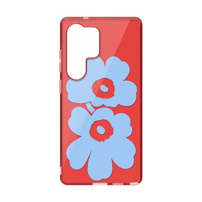 Unikko Floral Pattern Case for Samsung Galaxy S25 Ultra, Red