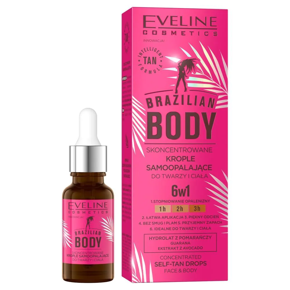 Eveline Cosmetics Brazilian Body Krople samoopalające 6w1
