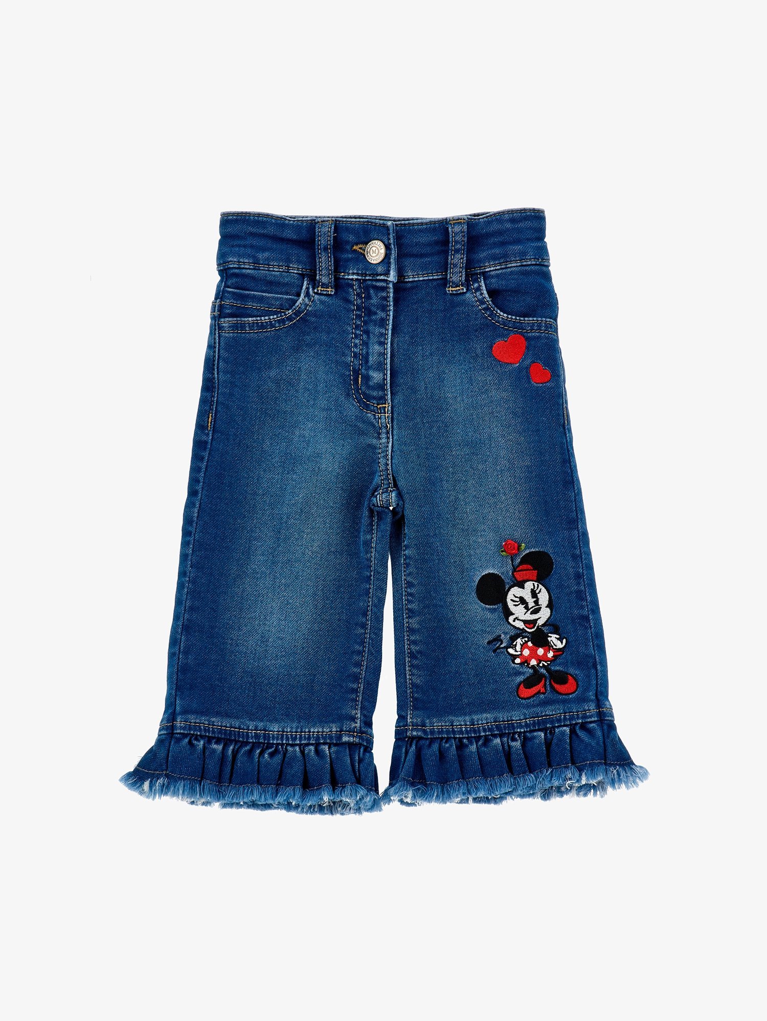 Monnalisa CON GALETTA - Straight leg jeans - blue stone denim