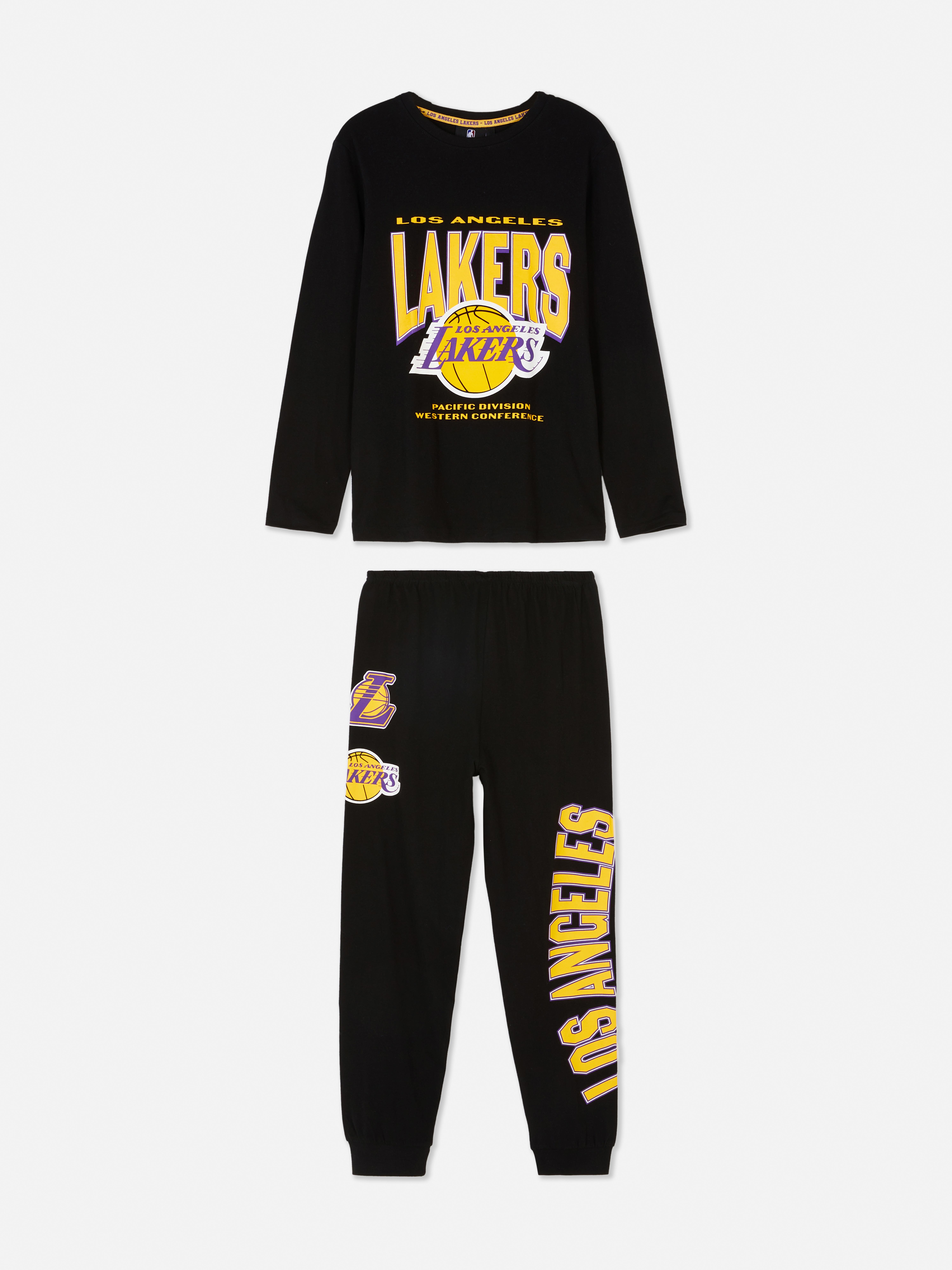 Pijamale NBA Los Angeles Lakers O pijama NBA cu un top cu mânecă lungă și pantaloni lungi