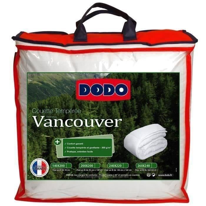 Edredón DODO Vancouver de calor medio - 200 x 200 cm - Blanco