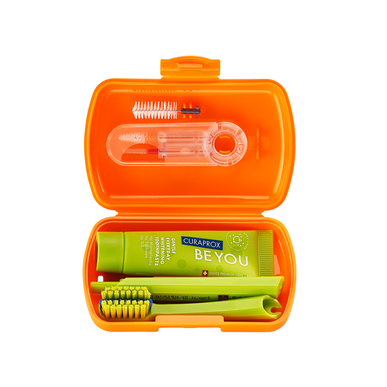 Curaprox Be You Ortho sada na ústní hygienu oranžová 1 kus 1 kus