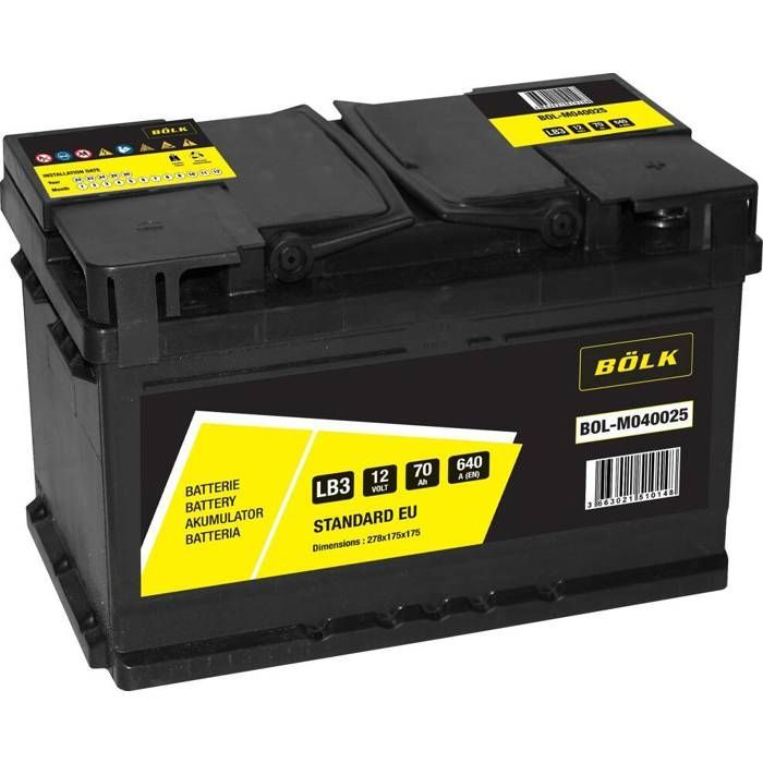 BOLK 70Ah/640A Car Battery BOL-M040025