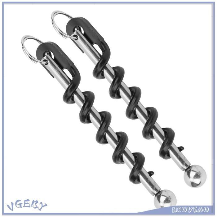 Sacacorchos llavero, 2 piezas, abridor de corchos portátil de acero inoxidable negro, accesorios de cocina, botella de vino y