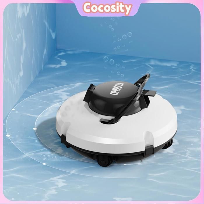 Cocosity Robot nettoyeur de piscine sans fil avec fonction de stationnement automatique à double moteur
