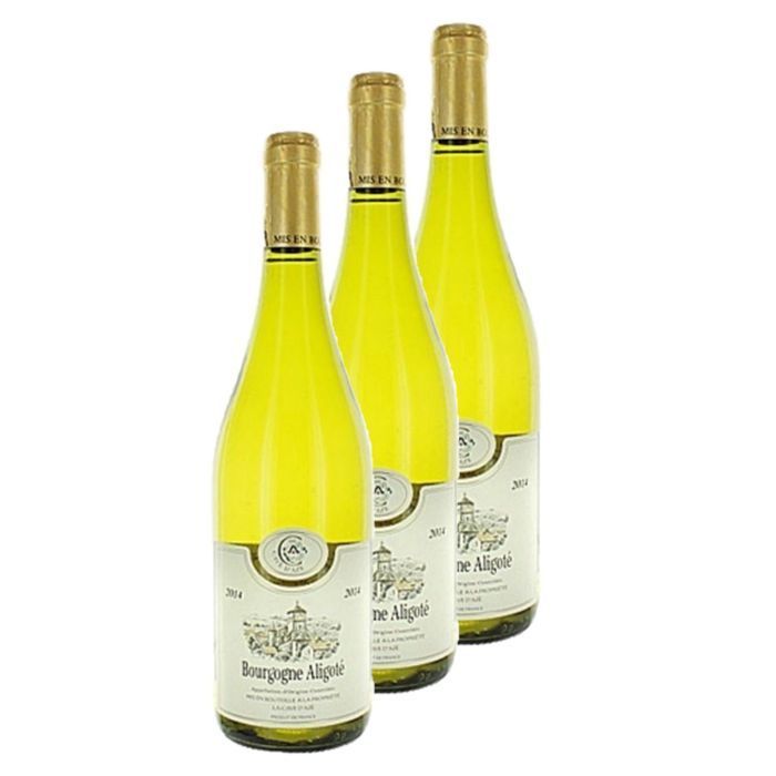 Cave d'Aze - Lote de 3 botellas de vino blanco Bourgogne Aligoté AOP de 750 ml