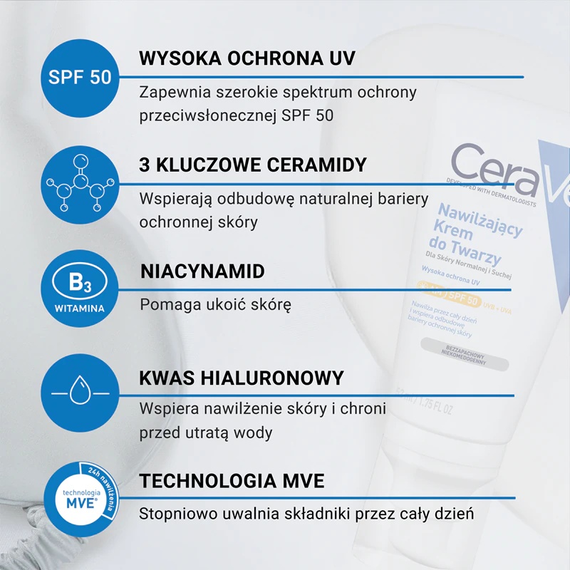 CeraVe хидратантни лосион за лице са SPF 50
