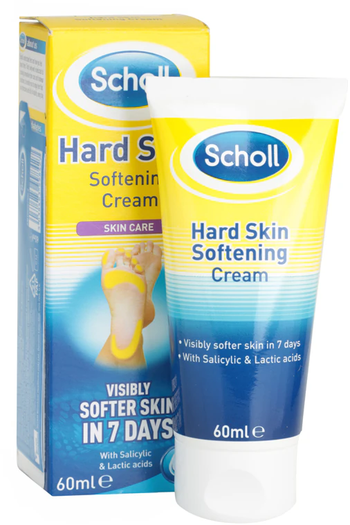 Creme noturno para os pés Scholl, para pele áspera, que suaviza a pele com calosidades.