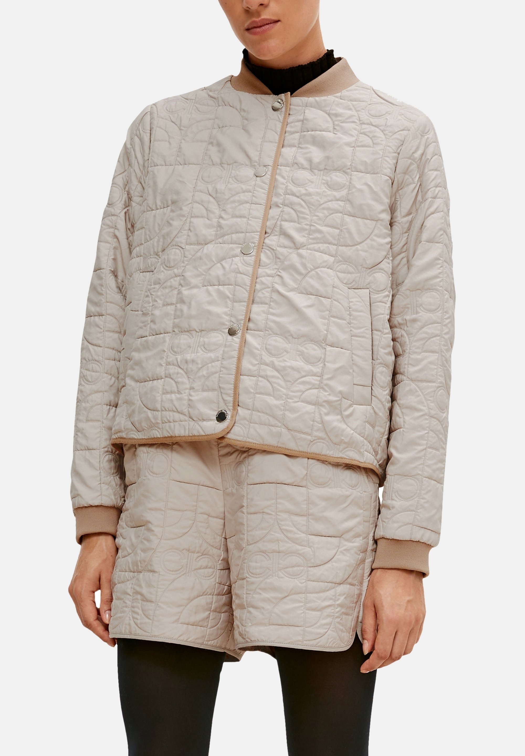 Veste bomber décontractée à virgule - sable