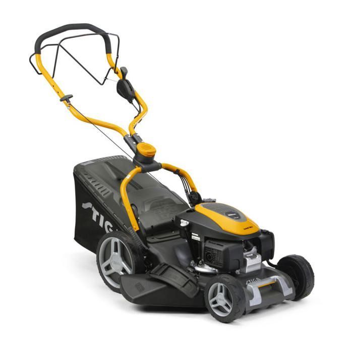 STIGA COMBI 748 V TAGLIAERBA SEMOVENTE A BENZINA, 145 CC, 46 CM – CESTINO DI RACCOLTA ERBA 60 L, SISTEMA 4 IN 1 – PRATO FINO A 1200 M²