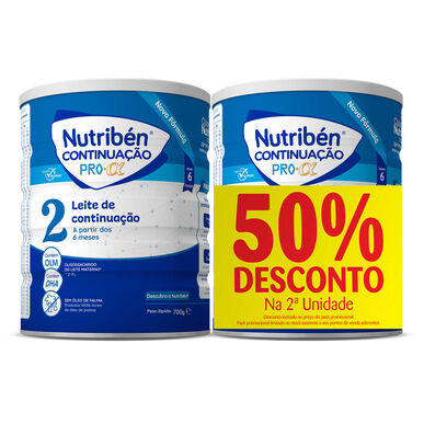 Nutribén Continuation Pro Alfa Uusi kaavapakkaus Jatkomaidonkorvike 6 kuukauden iästä alkaen 2 x 700 g 2 x 700 g