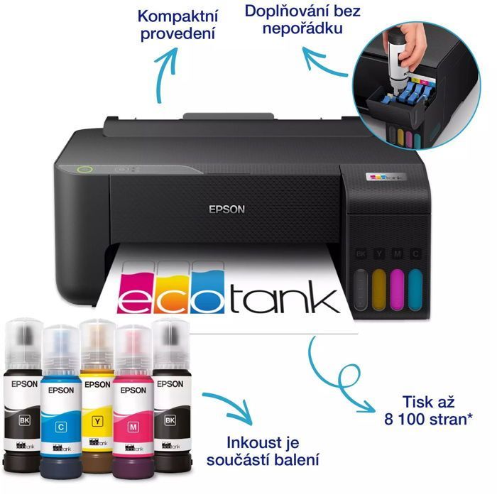 Impressora multifuncional - Epson - EcoTank L3230 - Jato de tinta - A4 - 10 ppm preto e branco