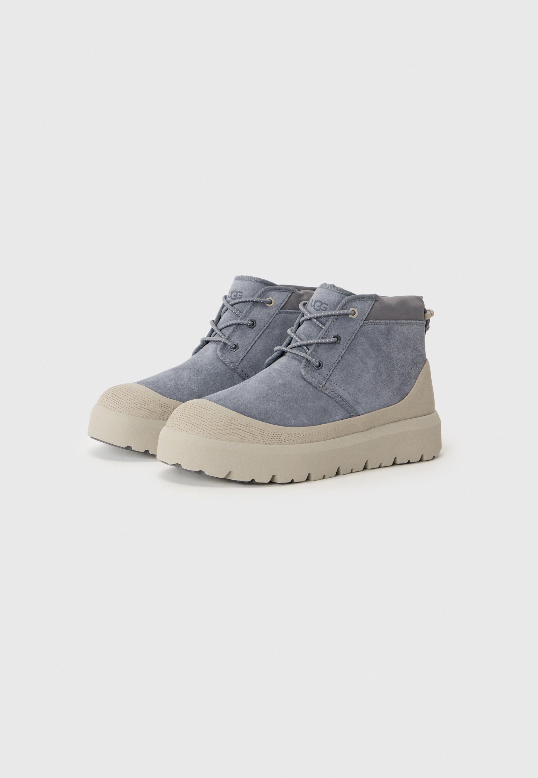 UGG NEUMEL UNISEX - Enkellaarsjes met vetersluiting - obsidiaan/straatsteen