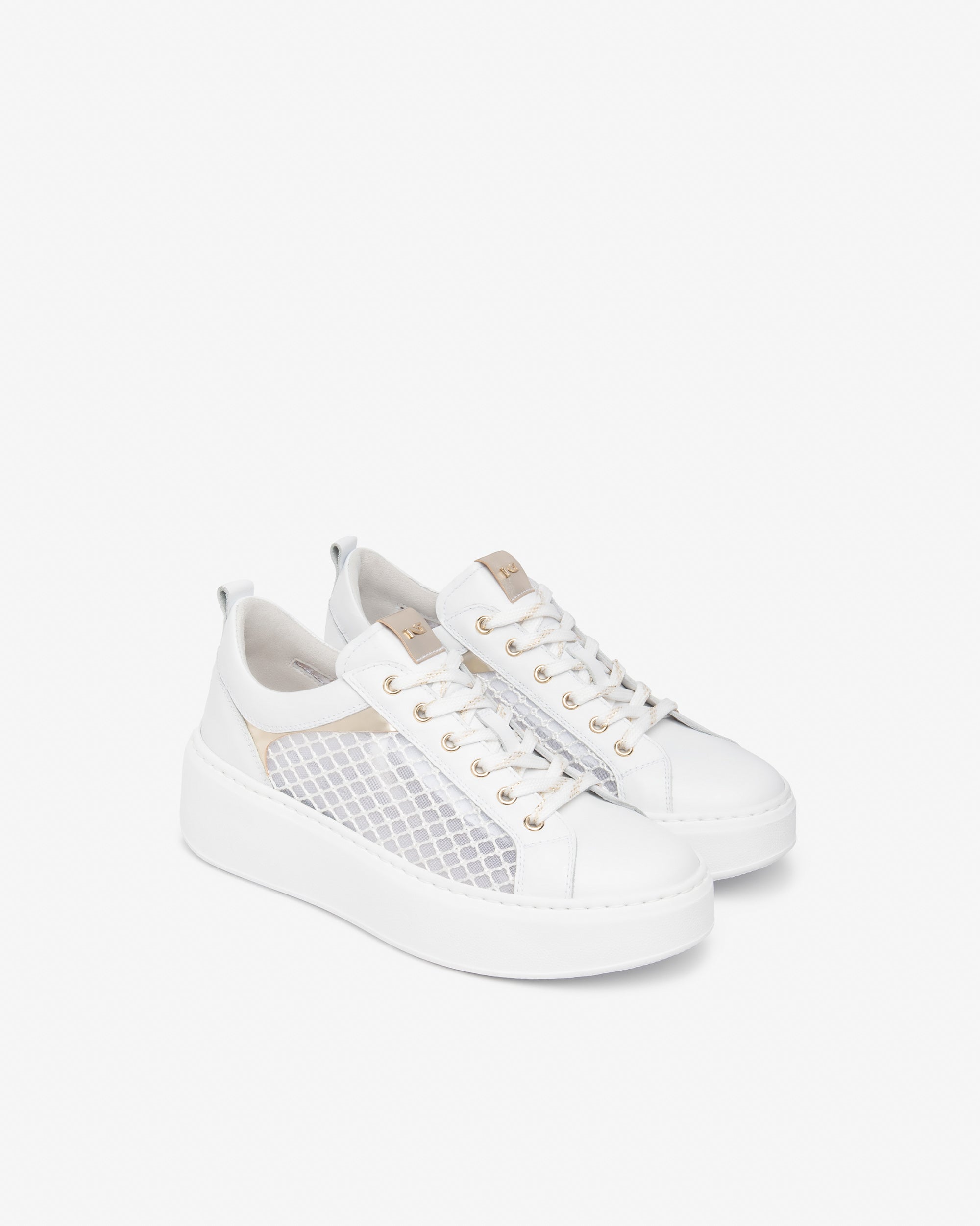  Damen-Sneaker aus Leder, Canvas und technischen Materialien