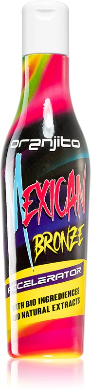 Oranjito Mexican Bronze Accelerator iedeguma piens solārija lietošanai ar biokomponentiem un iedeguma paātrinātāju