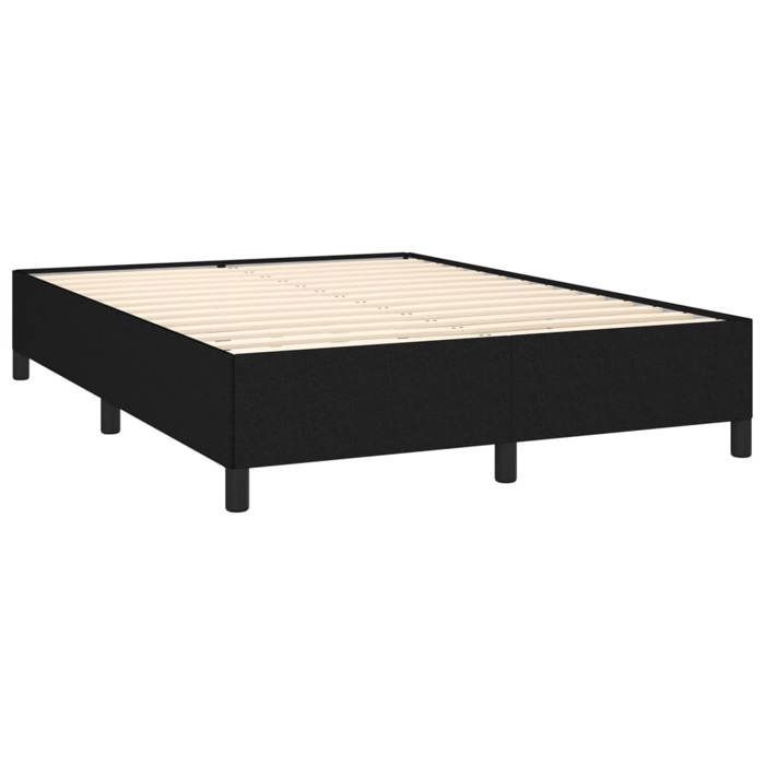 Mooi tweepersoonsbedframe - Extra comfortabel - Lattenbodem - Matras niet inbegrepen, zwart, 140x190cm, stof, 2771