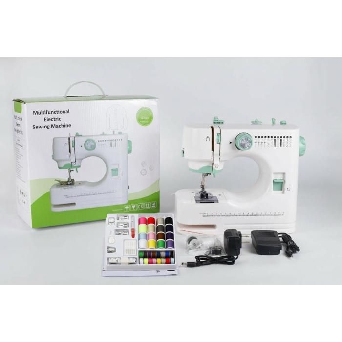 Macchina da cucire elettrica | Progettata per principianti | Macchina da cucire domestica a doppio ago e doppio filo