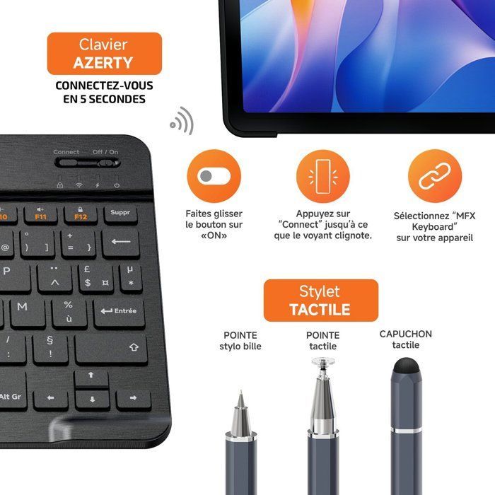 Pack Tablette Android Redmi Pad 2 - Version Française - Ecran 11'' 2,5K - 128 Go - Gris + Coque + Stylet + Clavier