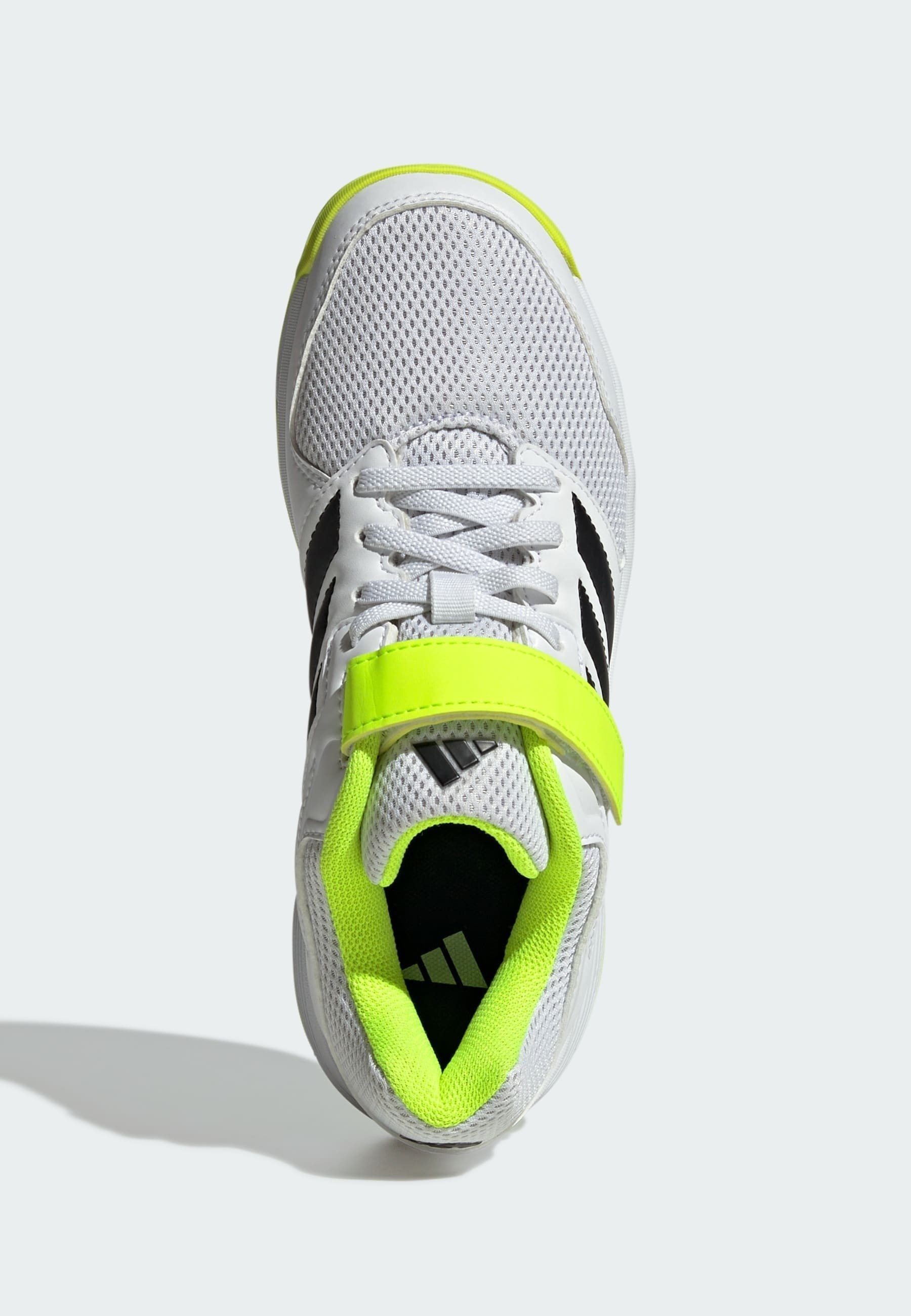 adidas Performance COURT - Chaussures de volley-ball - Blanc nuage, noir, citron clair