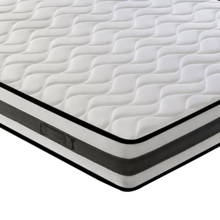 Conjunto de colchón y base de cama - 160x200 cm - Espuma de alta densidad - Antiácaros - Firme