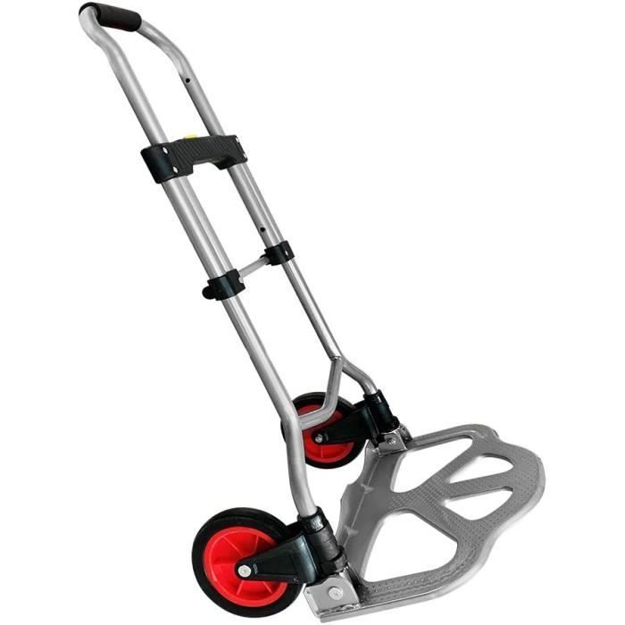 Carretilla plegable - HENGMEI - Carro de transporte - Capacidad de 60 kg - Dimensiones 69x38x38,5 cm - Plegable